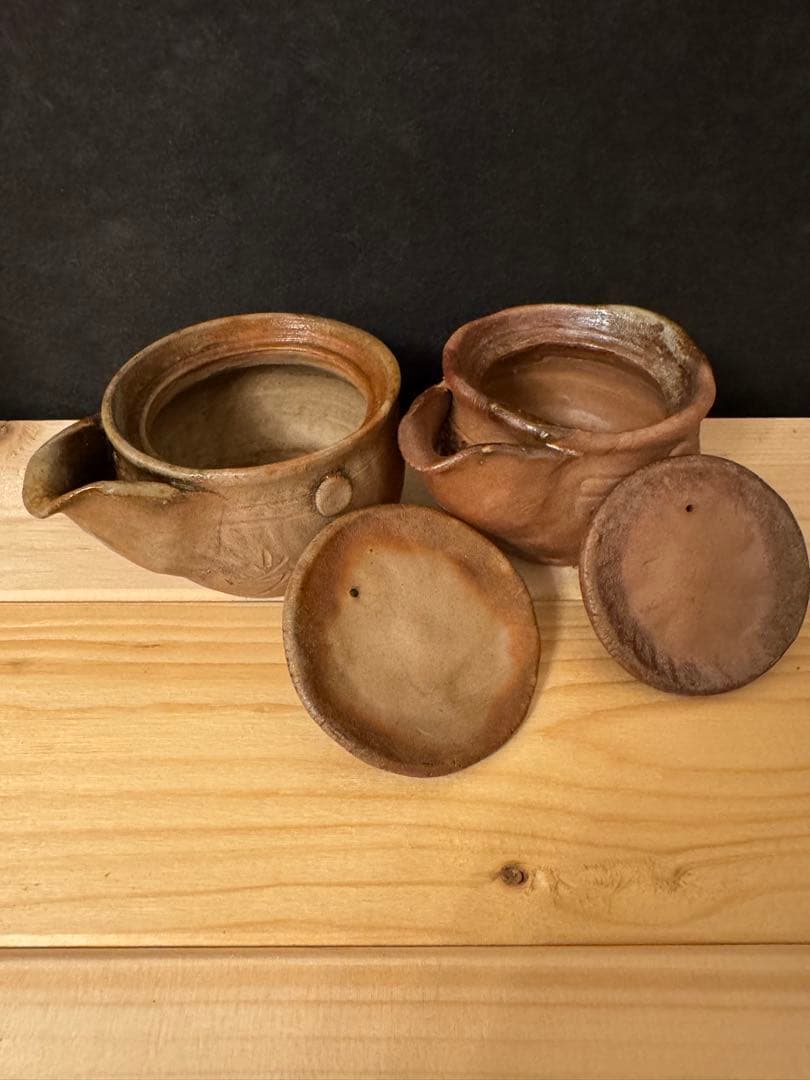 蔵出し品 備前焼 宝瓶 作家造 煎茶道具