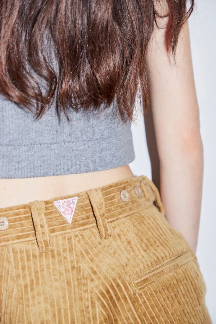 shishikui CORDUROY S / BEIGE S コーデュロイハーフ