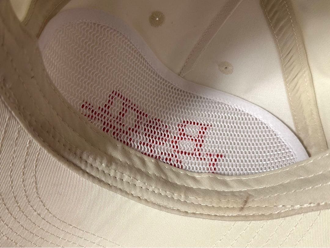 山田蓮　Born Losers 刺繍ロゴ キャップ ホワイト　古着　cap