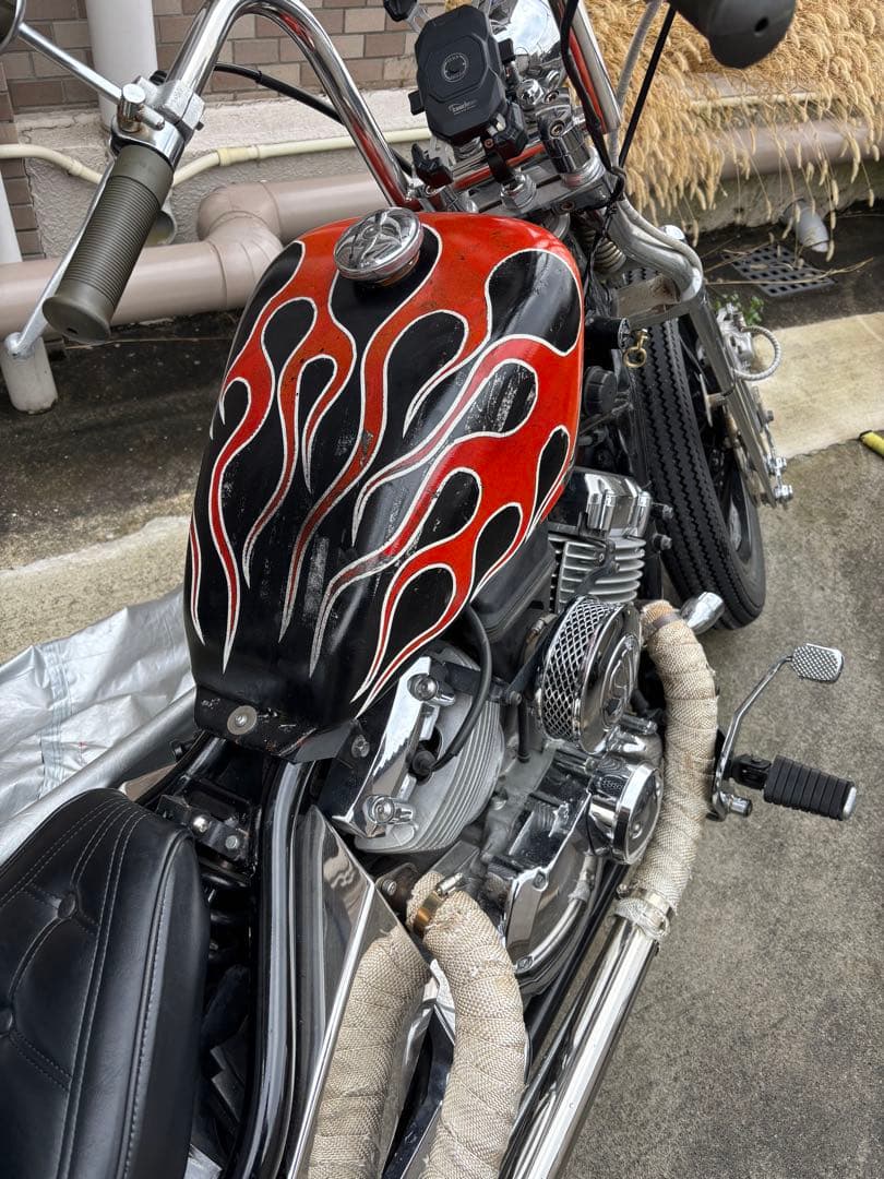 ドラッグスター400 スポーツスタータンク　ファイヤーパターン