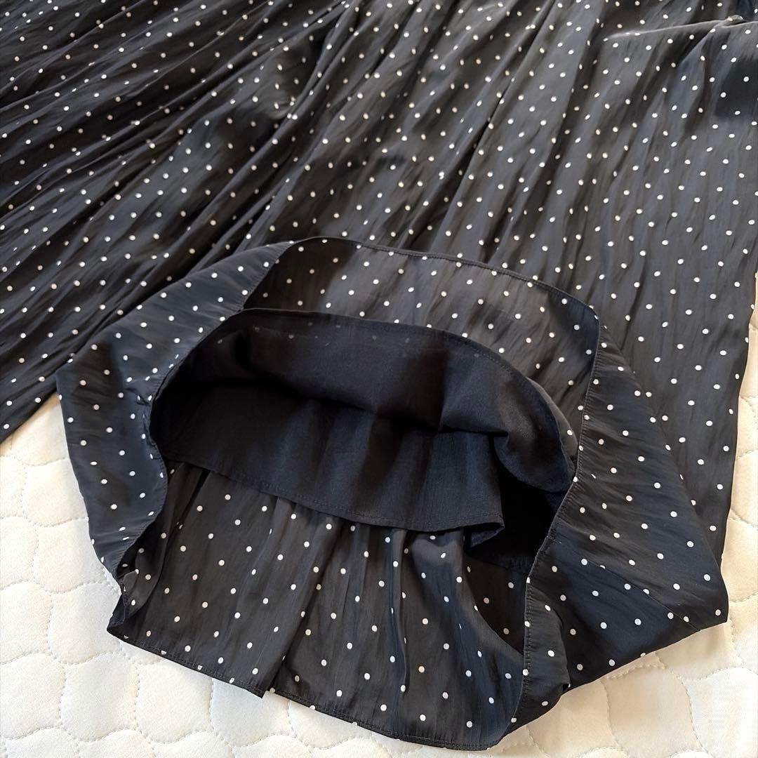 【美品】BEARDSLEY シワシフォンギャザーパンツ　ドット　サイズ0