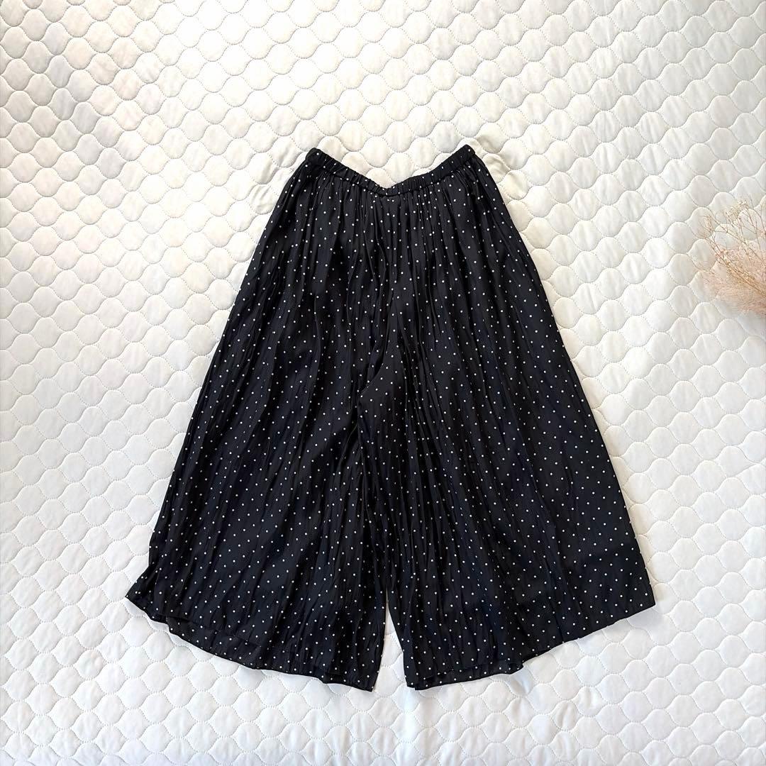【美品】BEARDSLEY シワシフォンギャザーパンツ　ドット　サイズ0