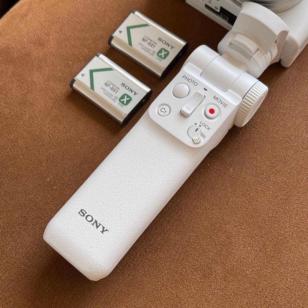SONY ZV-1 白 本体、三脚、バッテリー×2