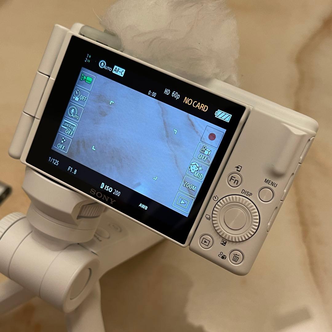 SONY ZV-1 白 本体、三脚、バッテリー×2