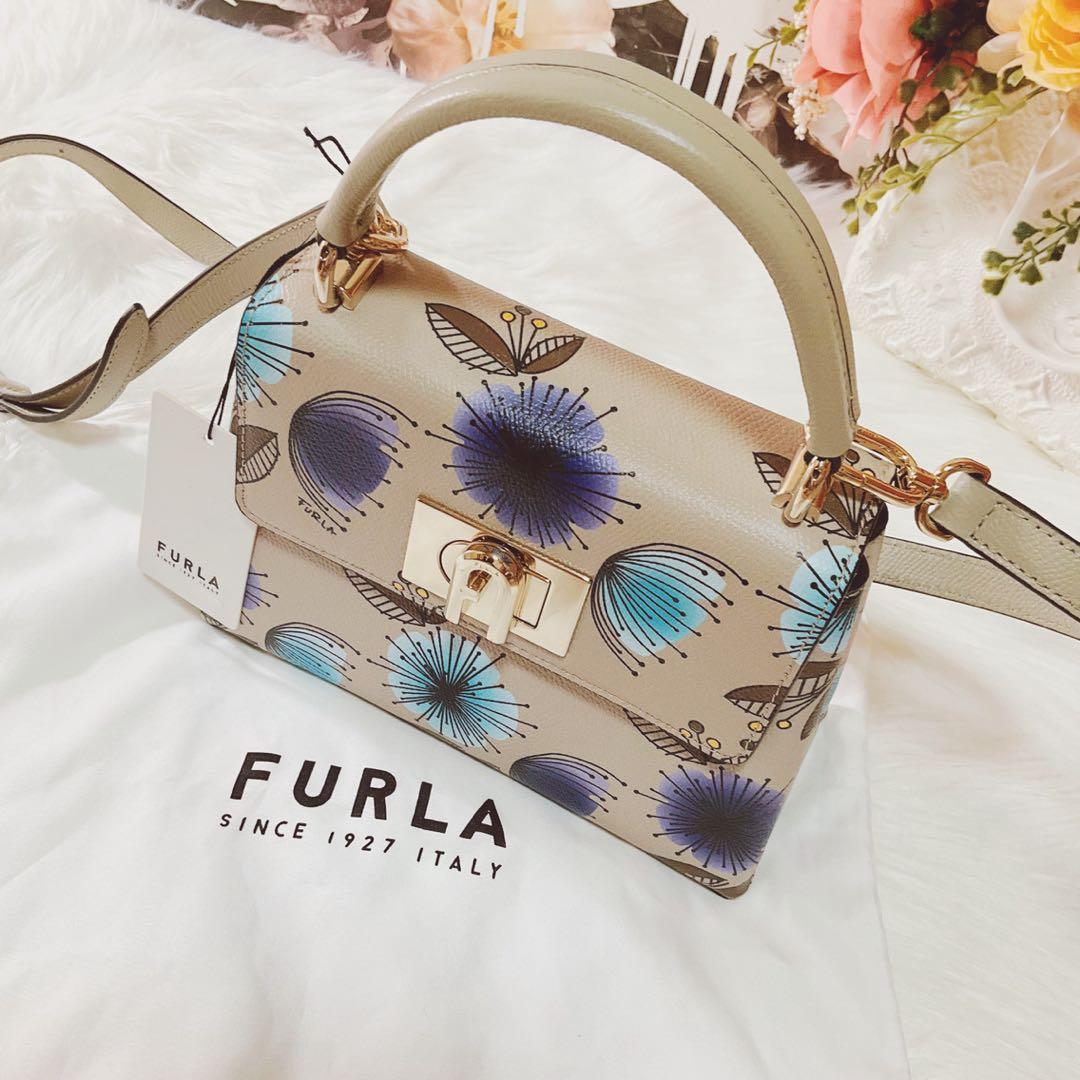 FURLA★*1927MINIトップハンドルバッグ花柄フラワー*°♡
