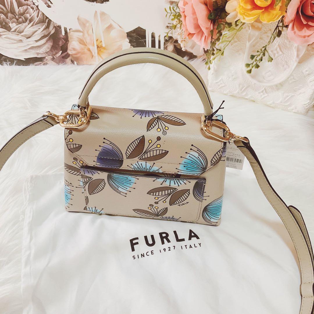 FURLA★*1927MINIトップハンドルバッグ花柄フラワー*°♡