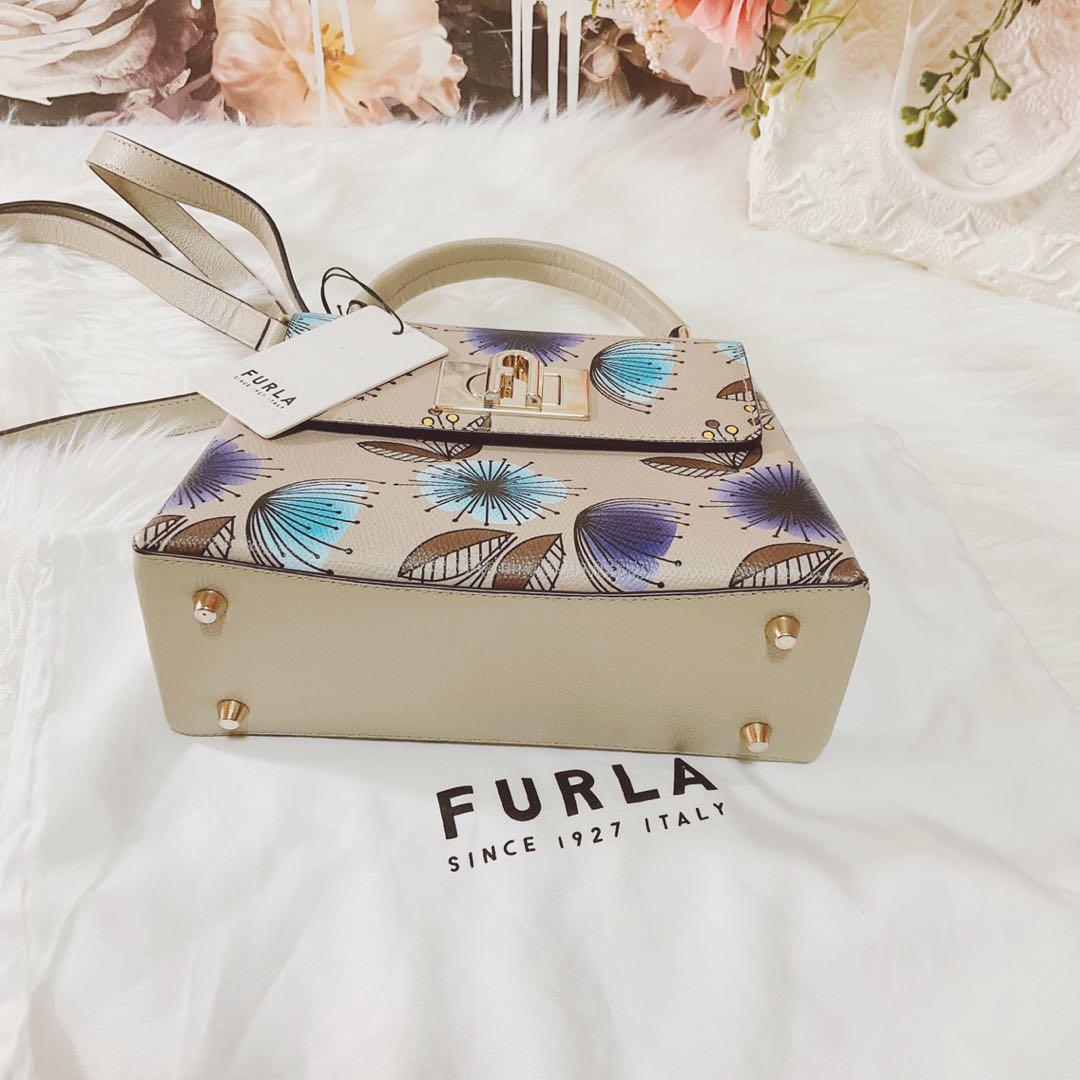 FURLA★*1927MINIトップハンドルバッグ花柄フラワー*°♡
