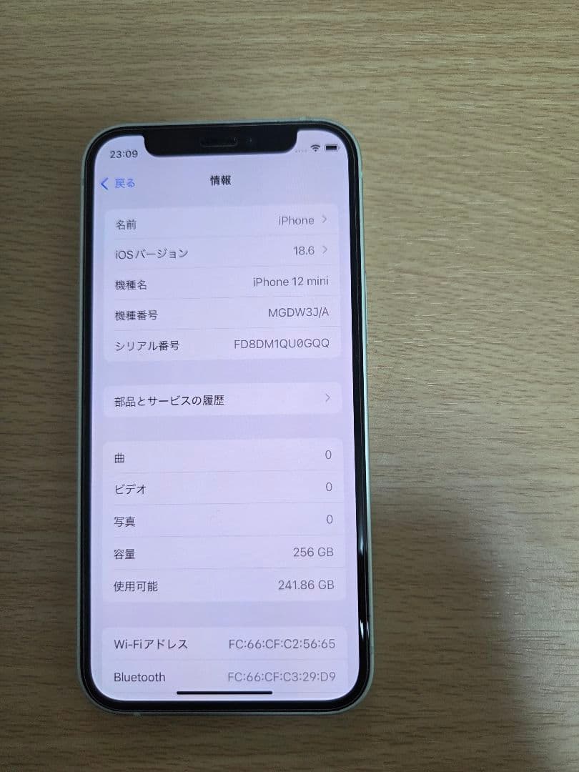 Apple iPhone 12mini 256 GB ミントグリーン 本体