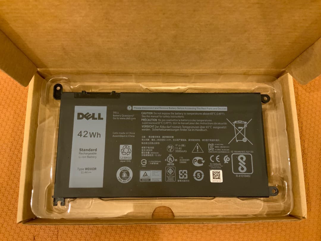 【新品未開封】純正品 DELL Inspiron 交換用バッテリー WDX0R