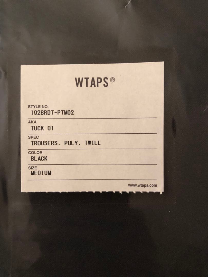 パンツ BLACK M 19AW WTAPS TUCK 01 / TROUSERS. P