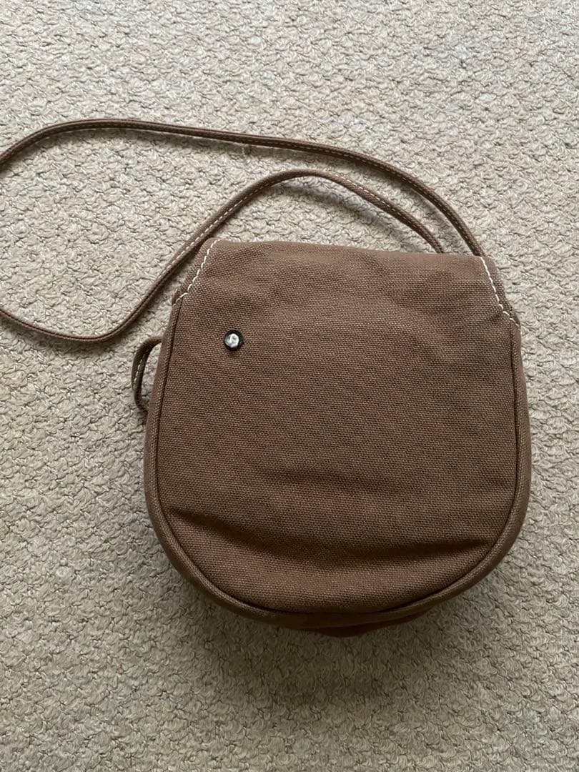 ebagos 防水キャンパス　サークルポシェット BEIGE 手鏡付き