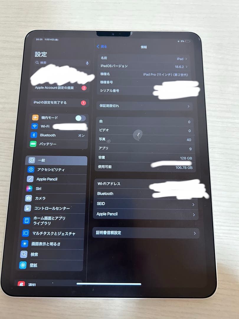 iPad Pro(11インチ)第2世代 128GB