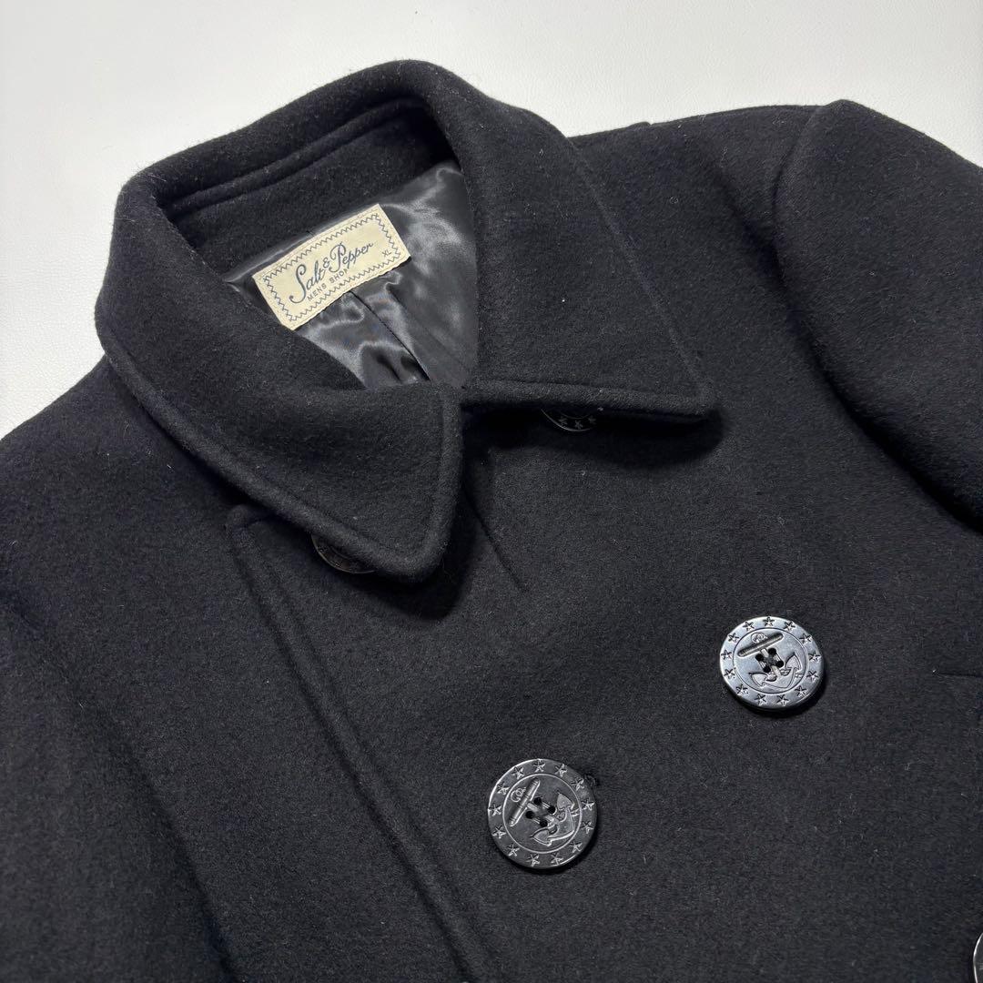 美品✨ salt&pepper 大戦モデル Pコート ブラック XLサイズ