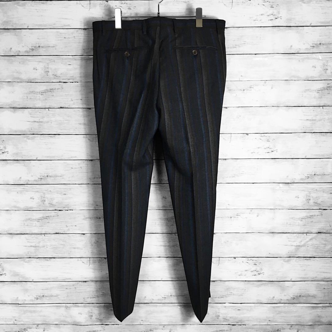 エトロ スリーピースピース ストライプセットアップスーツ ペイズリー 48サイズ