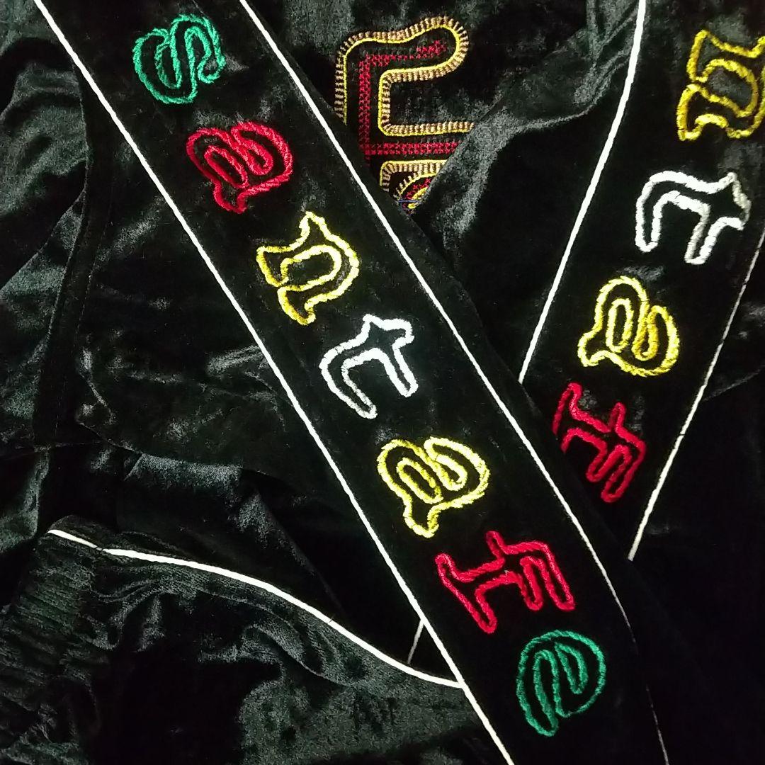豪華☆サンタフェ 両面刺繍 アームロゴ サイドライン ベロア トラックジャケット