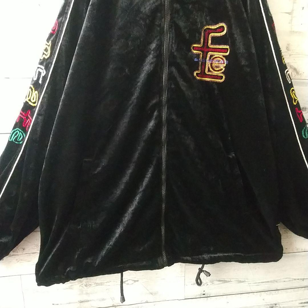 豪華☆サンタフェ 両面刺繍 アームロゴ サイドライン ベロア トラックジャケット