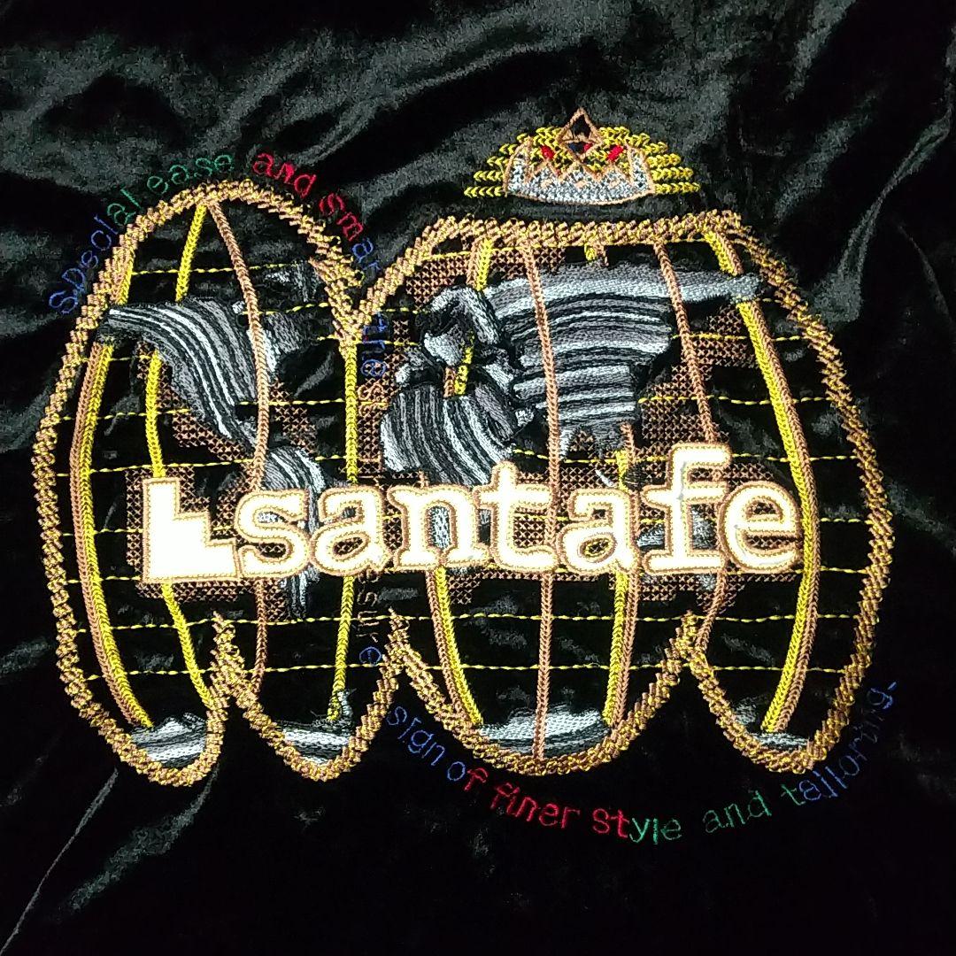 豪華☆サンタフェ 両面刺繍 アームロゴ サイドライン ベロア トラックジャケット