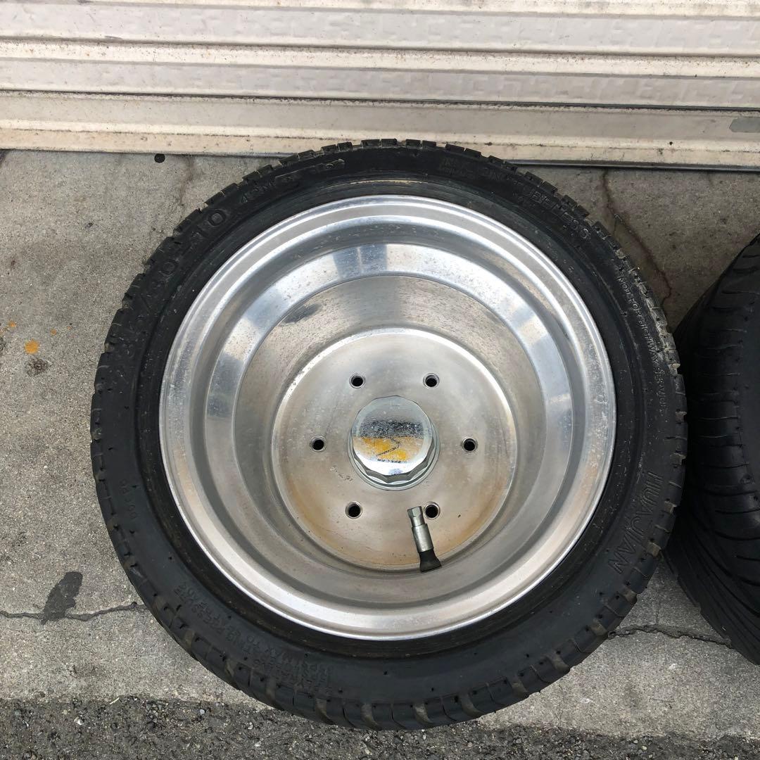 送料込み☆HONDA２サイクルジャイロ　リアワイドホイール　６穴ポン付け偏平