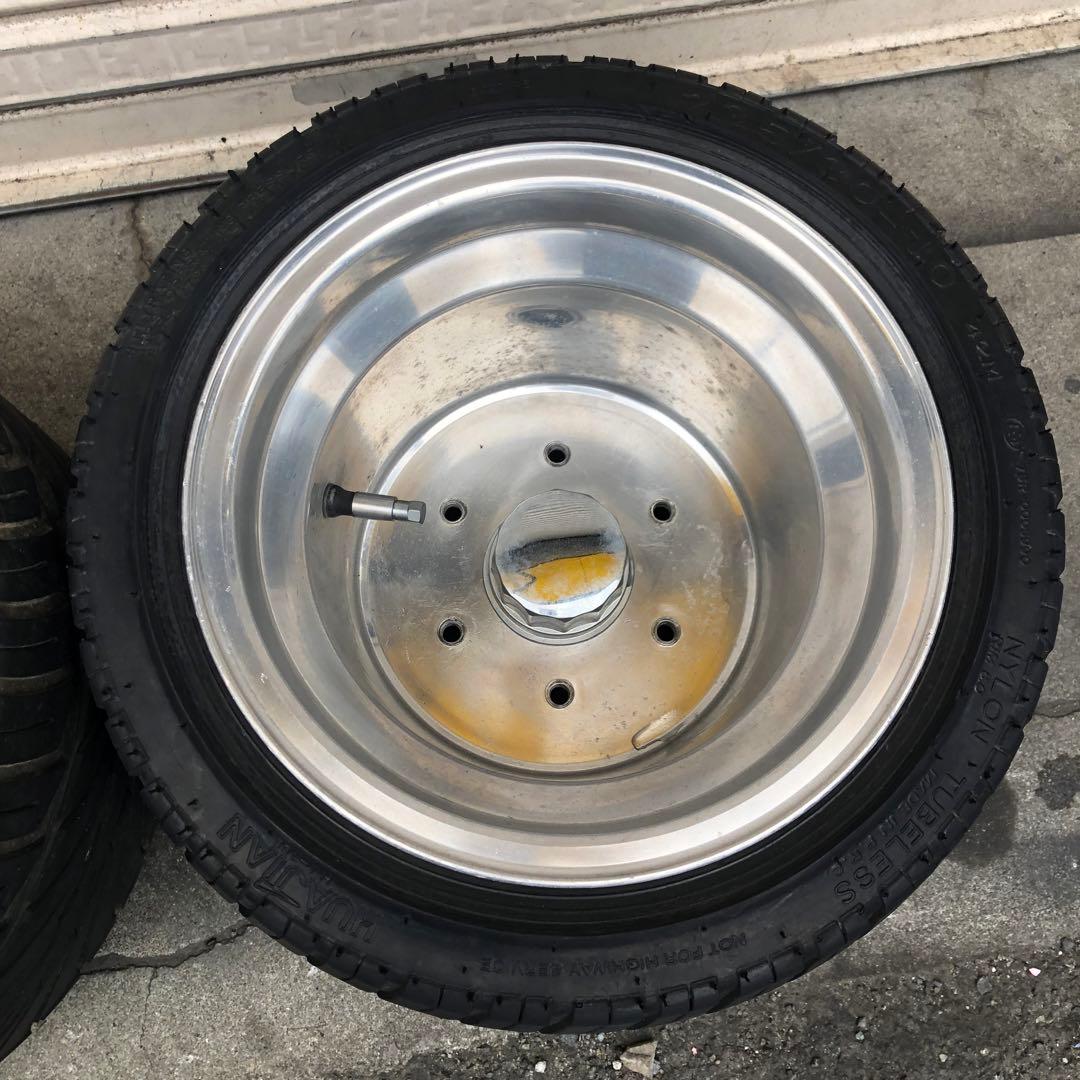 送料込み☆HONDA２サイクルジャイロ　リアワイドホイール　６穴ポン付け偏平