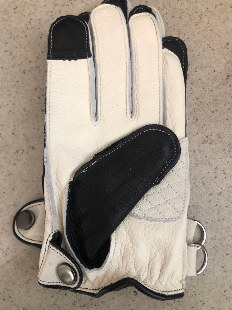 ファイヤーパターン　レザーバイクグローブ アメリカン ハーレー ドラッグスター