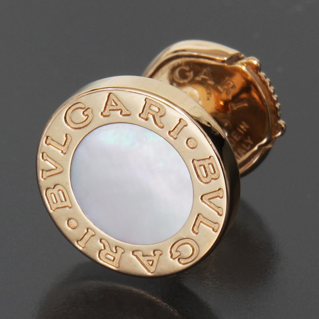 ブルガリ ブルガリブルガリ シングル ピアス K18PG 片方 マザーオブパール