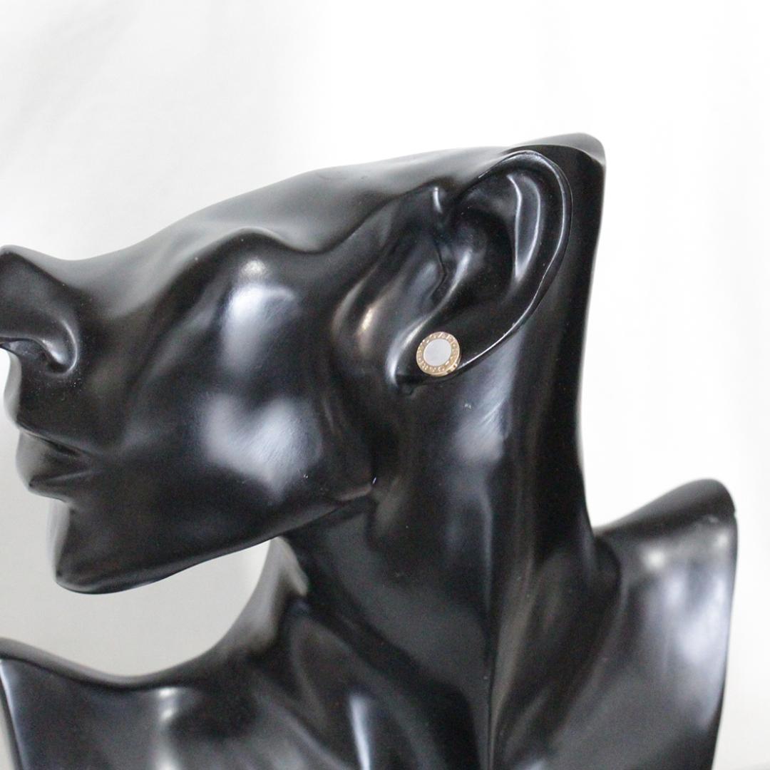 ブルガリ ブルガリブルガリ シングル ピアス K18PG 片方 マザーオブパール