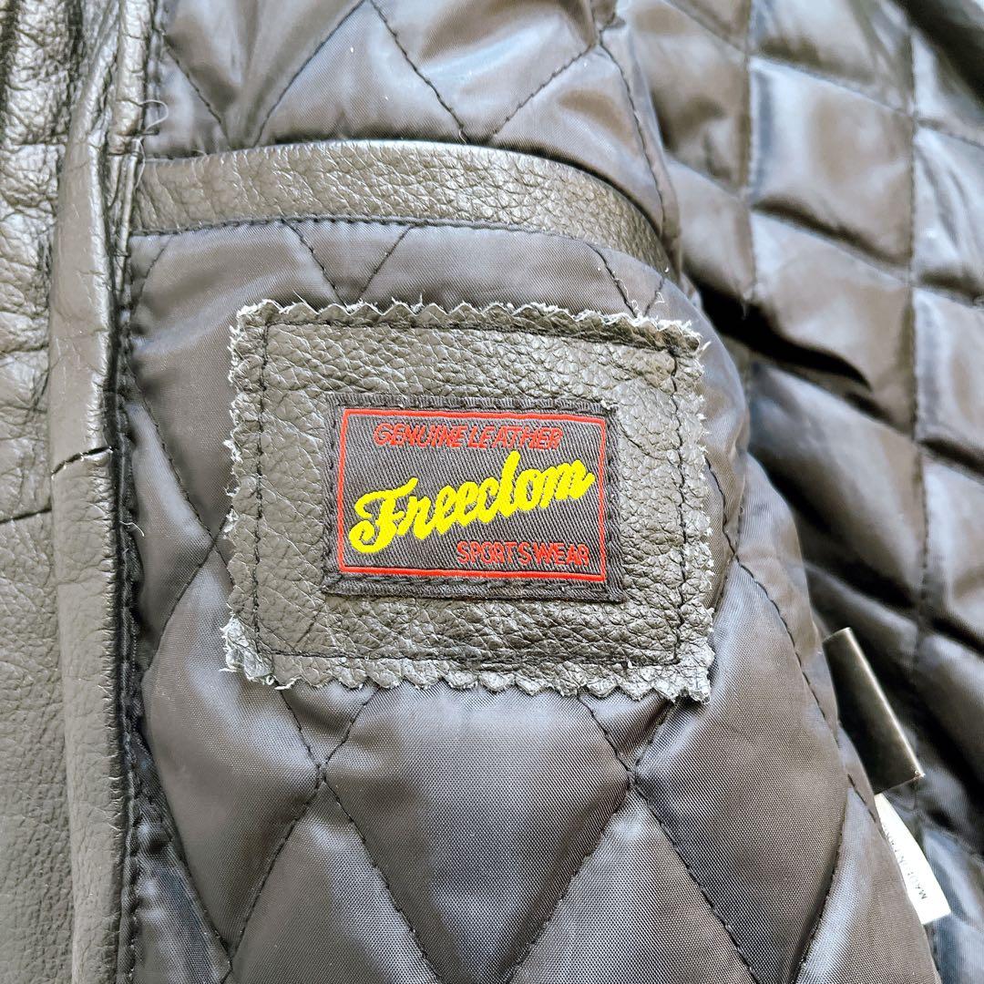 Freedom レザージャケット シングルライダース 牛革 本革 キルティング