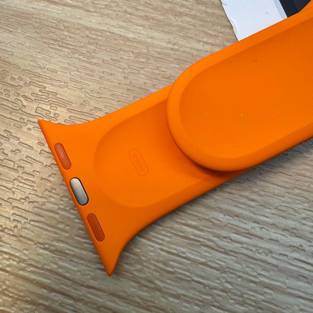 2177 Apple Watch エルメス　オレンジ　スポーツ　シリコン　ラバー