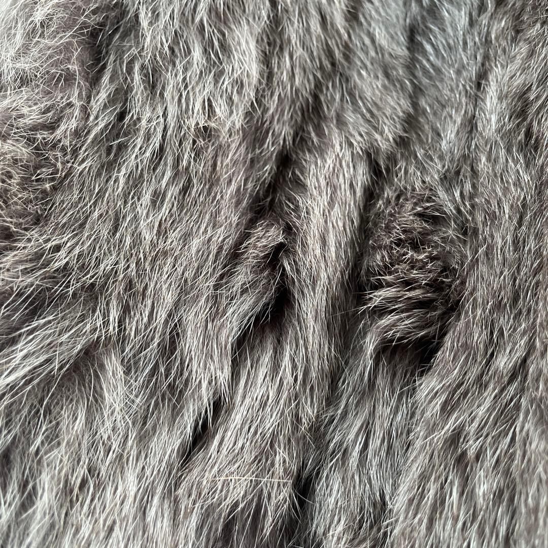 極美品 肌触り最高 フォックスファー グレー ファーコート 長袖 ラグジュアリー