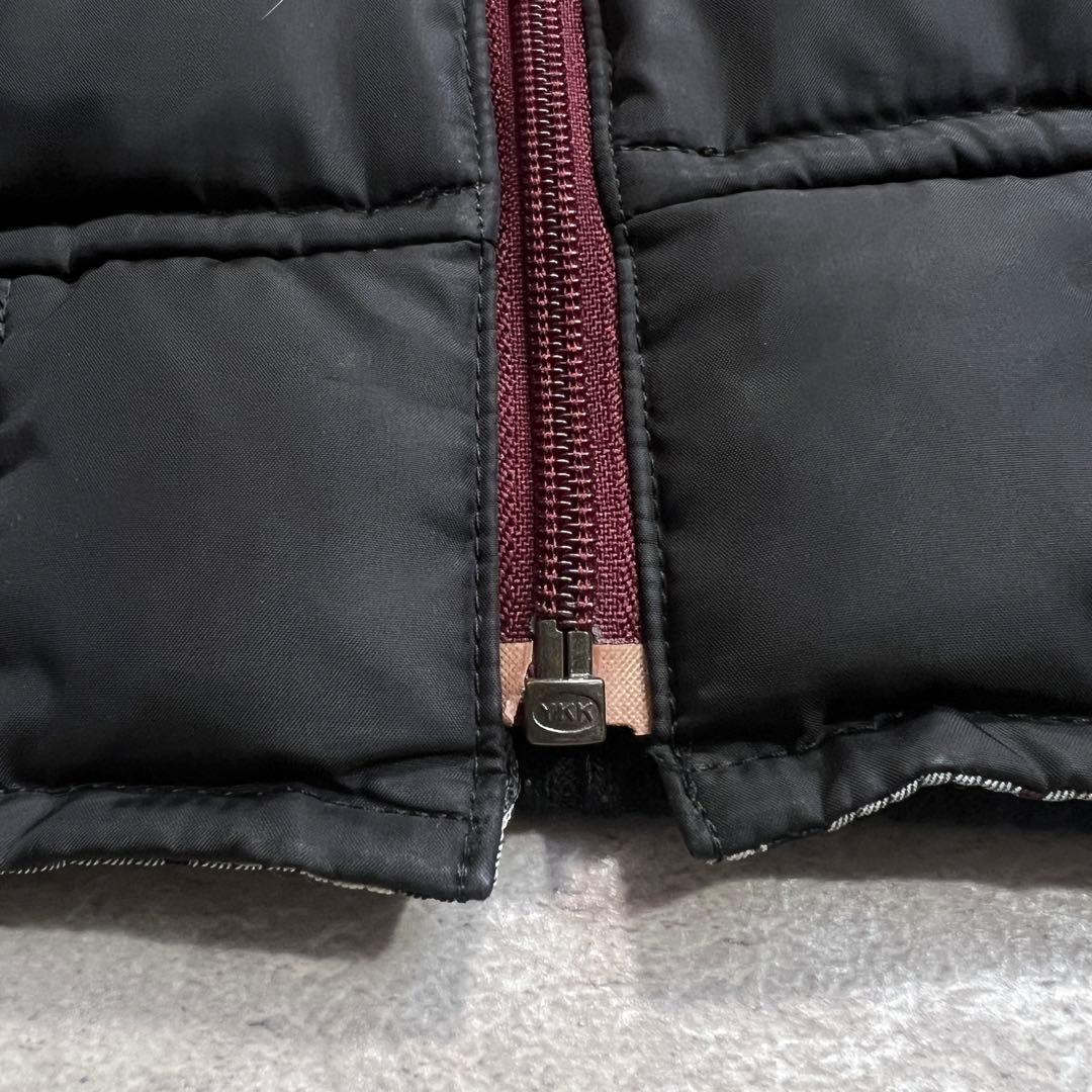 ア*】様 バーバリーブラックレーベル ダウンジャケット ノバチェック ラビットフ