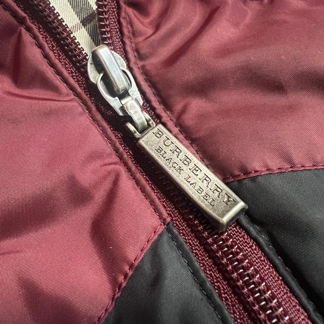 ア*】様 バーバリーブラックレーベル ダウンジャケット ノバチェック ラビットフ