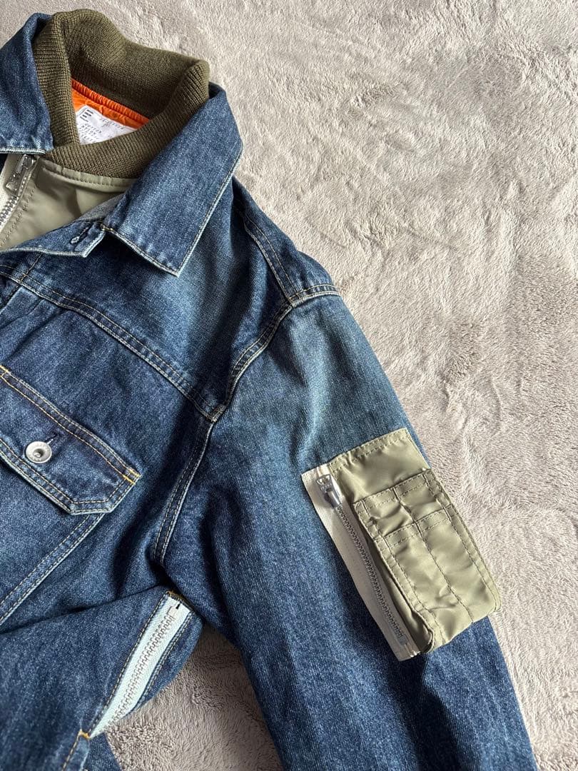 sacai デニムジャケット ジッパー付き