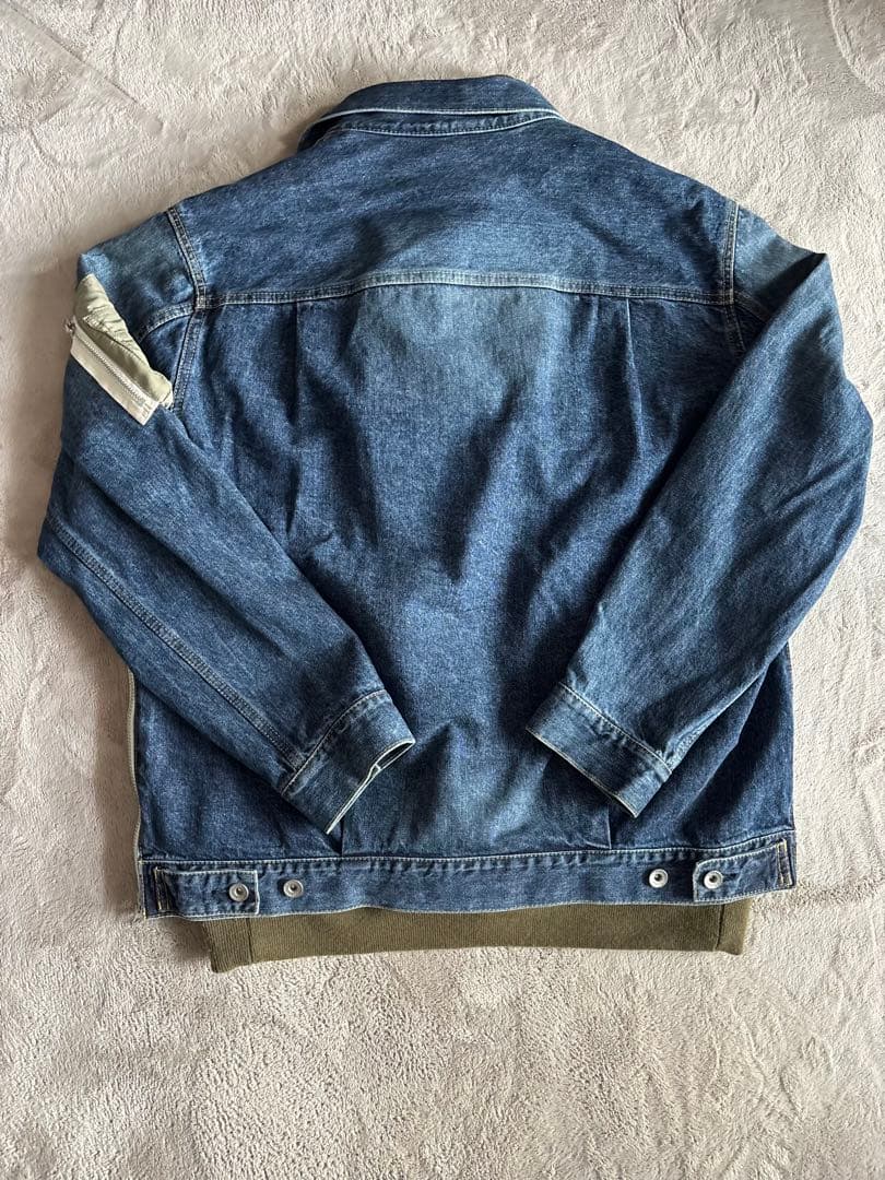 sacai デニムジャケット ジッパー付き