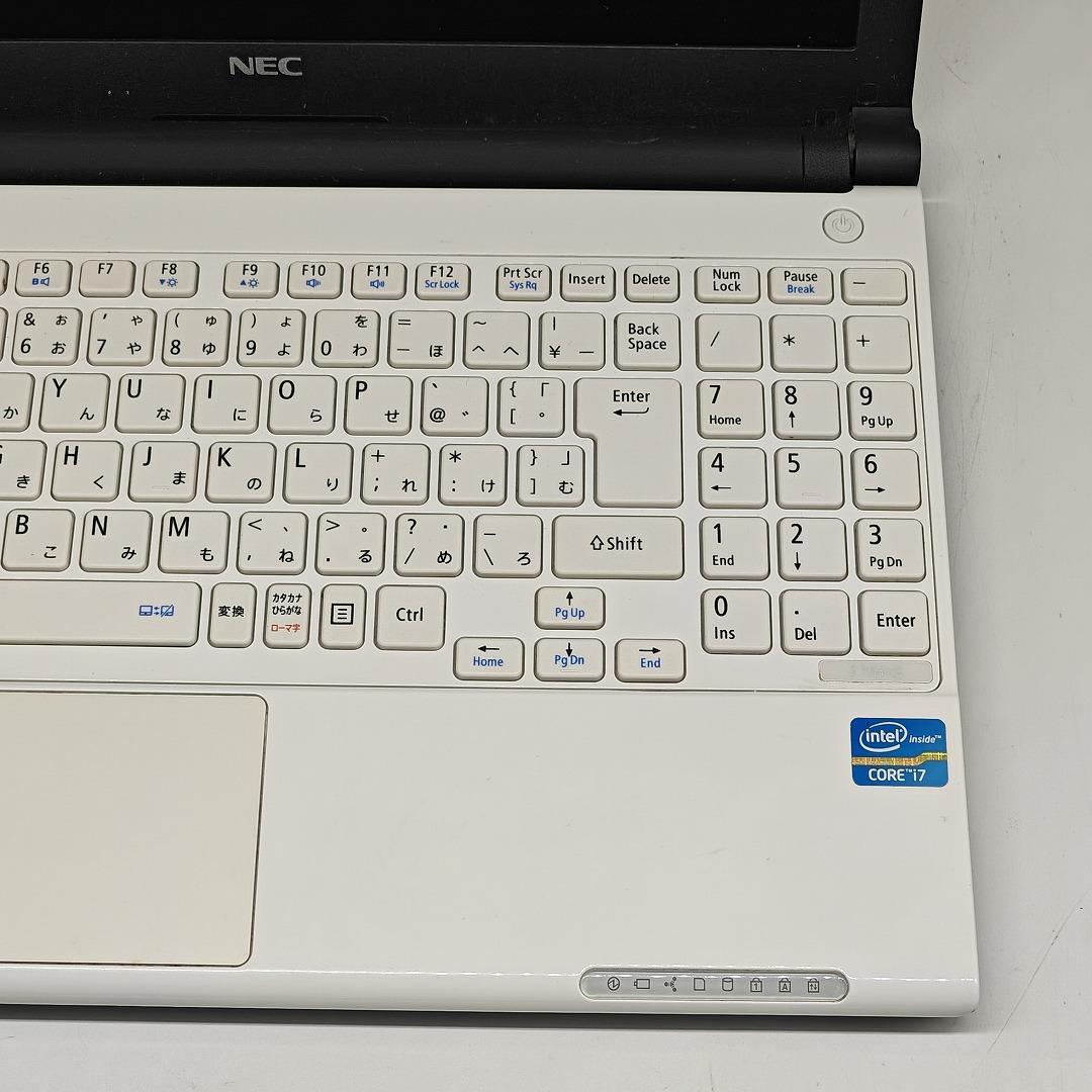 【NEC】高性能i7 SSD256GB 8GB バッテリー良好 白 ノートPC