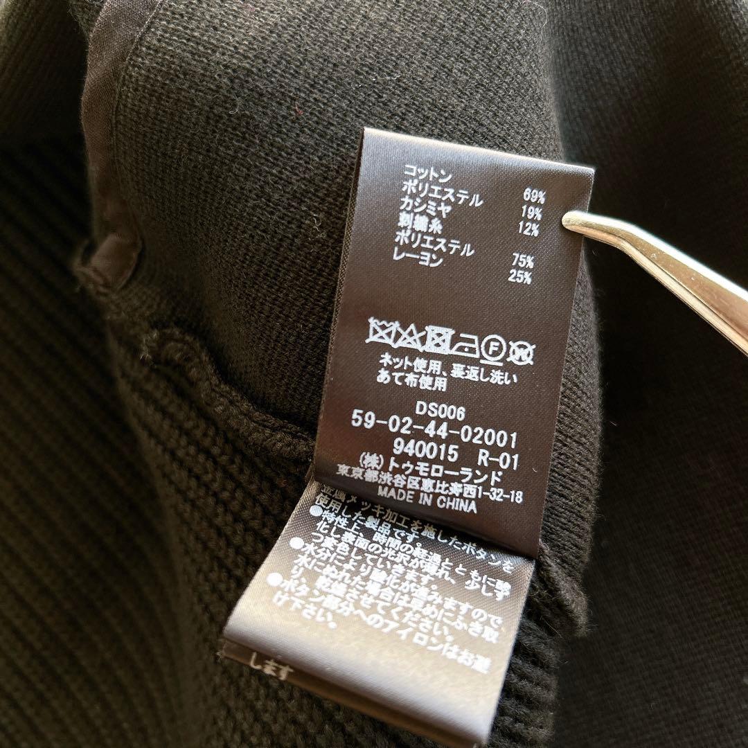 新品★CABaN コットンカシミヤフラワーエンブロイダリークルーネックベスト　M