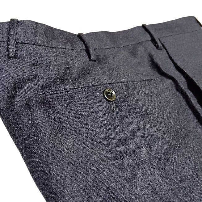 INCOTEX BEAMS スーパー100'S ウール 48 035型 ネイビー