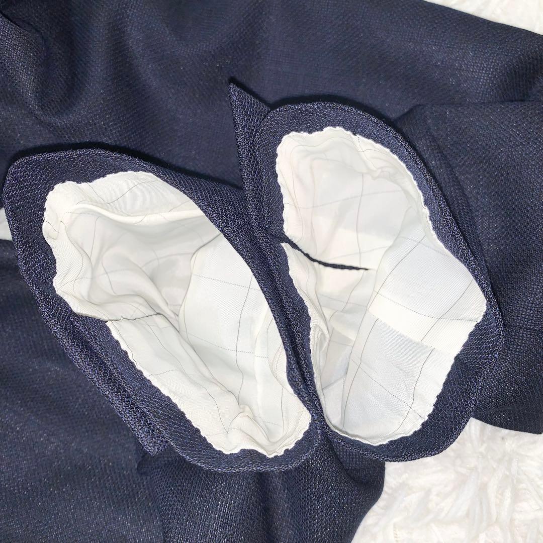 未使用級 ボリオリ DOVER アンコンジャケット ホップサック ネイビー M