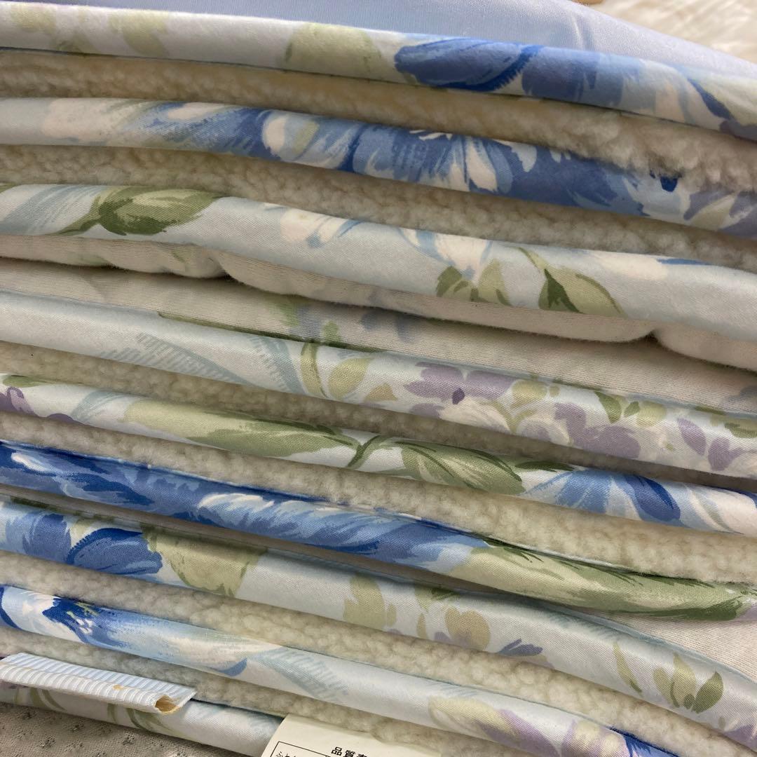 美品　丸八真綿　ロングセラー敷き布団　羊毛パットシングルサイズ　敷きカバー付き