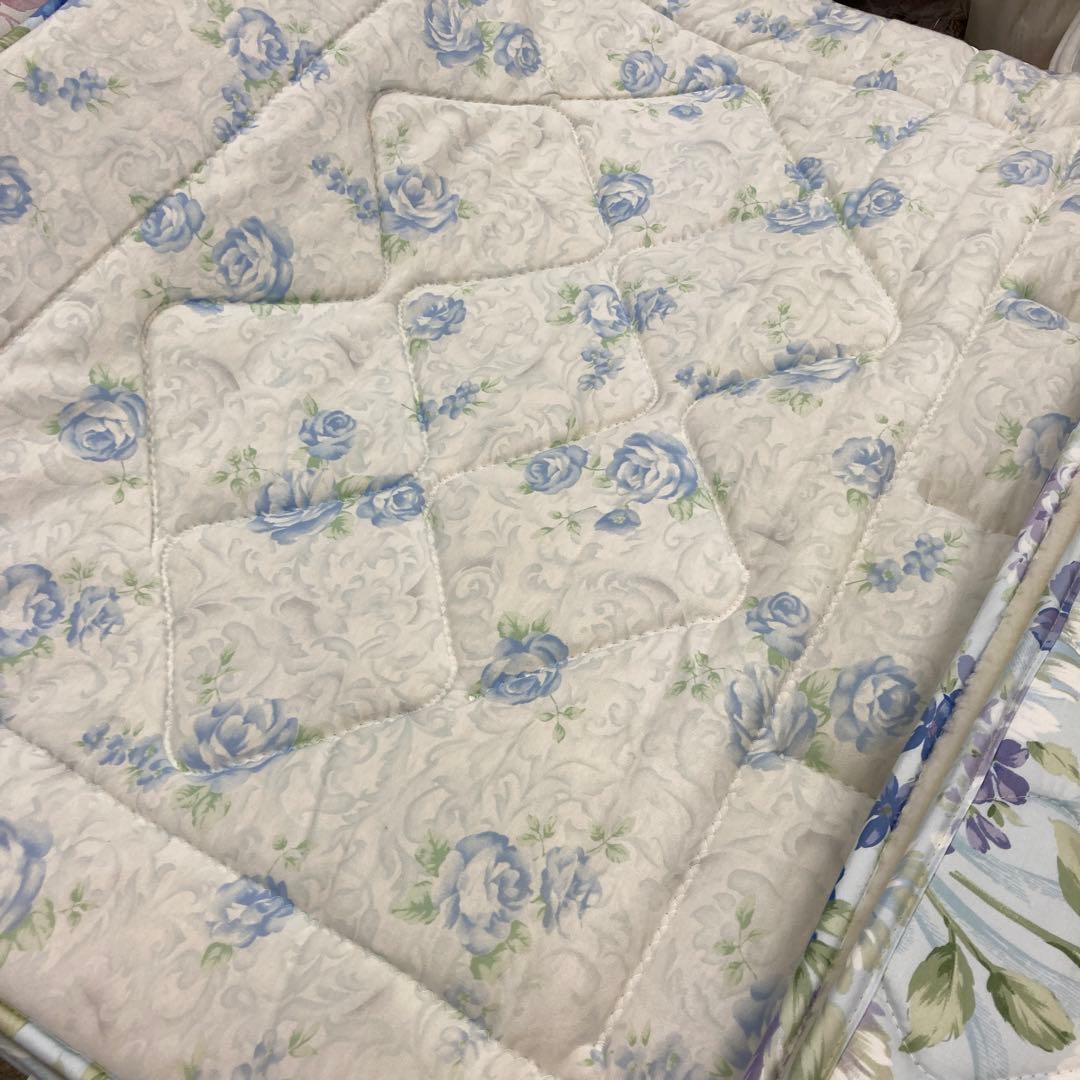 美品　丸八真綿　ロングセラー敷き布団　羊毛パットシングルサイズ　敷きカバー付き