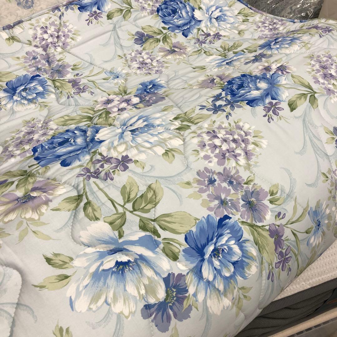 美品　丸八真綿　ロングセラー敷き布団　羊毛パットシングルサイズ　敷きカバー付き