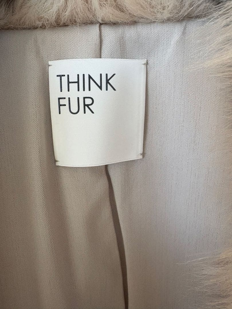 THINK FUR シンクファー ベージュ ジャケット ファーコート ショート丈