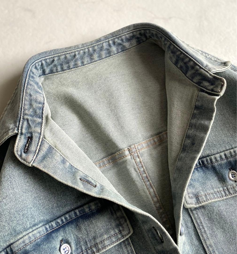 Loungedress オーバーサイズ ダメージ デニムシャツ デニムジャケット