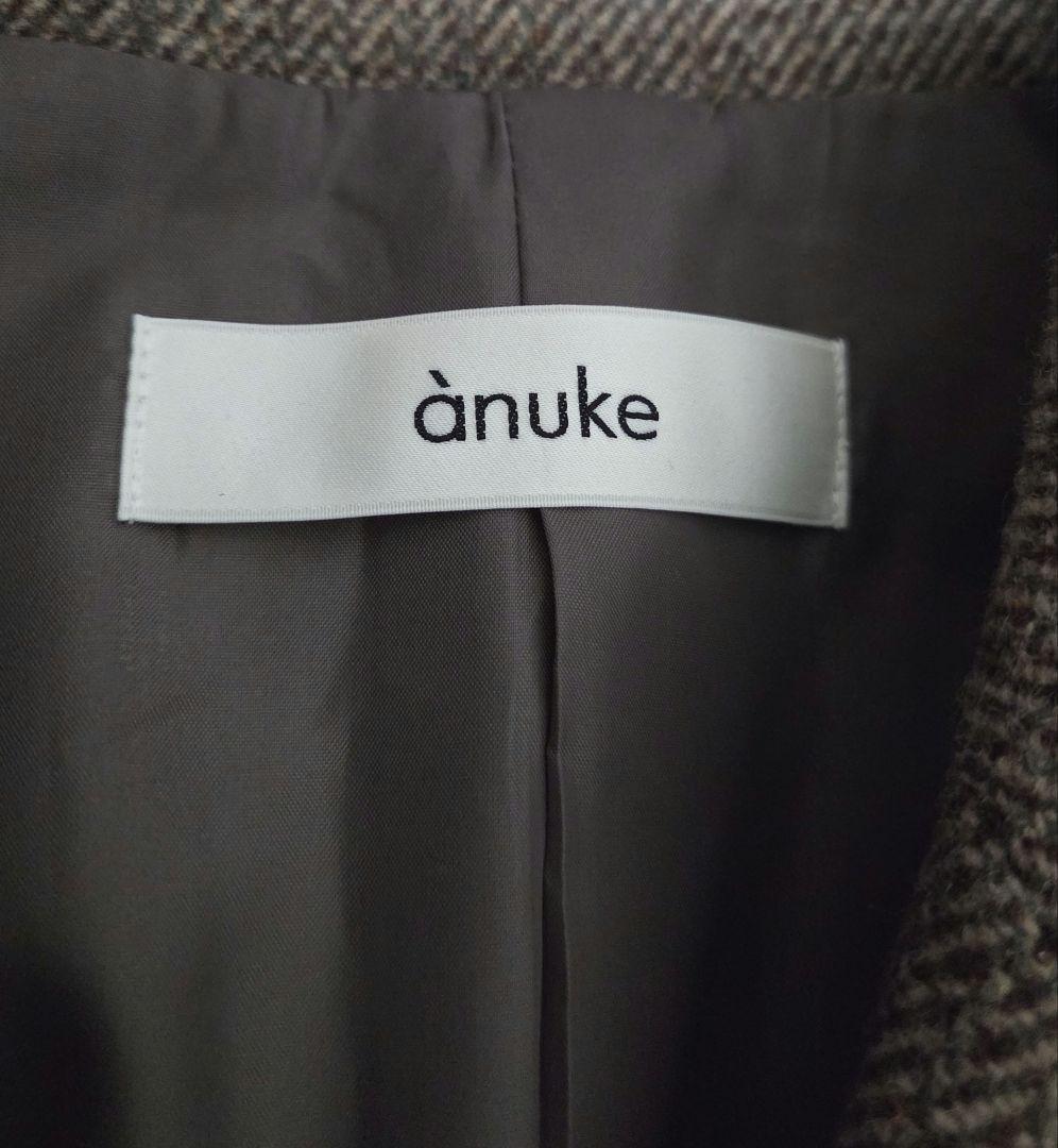 【anuke】Herringbone Wool Jacket