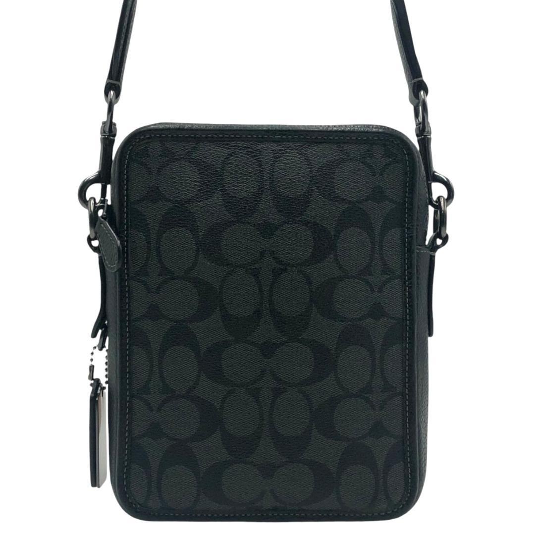 【極美品】COACHコーチ　クロスボディ　メンズショルダーバッグ　PVC×レザー