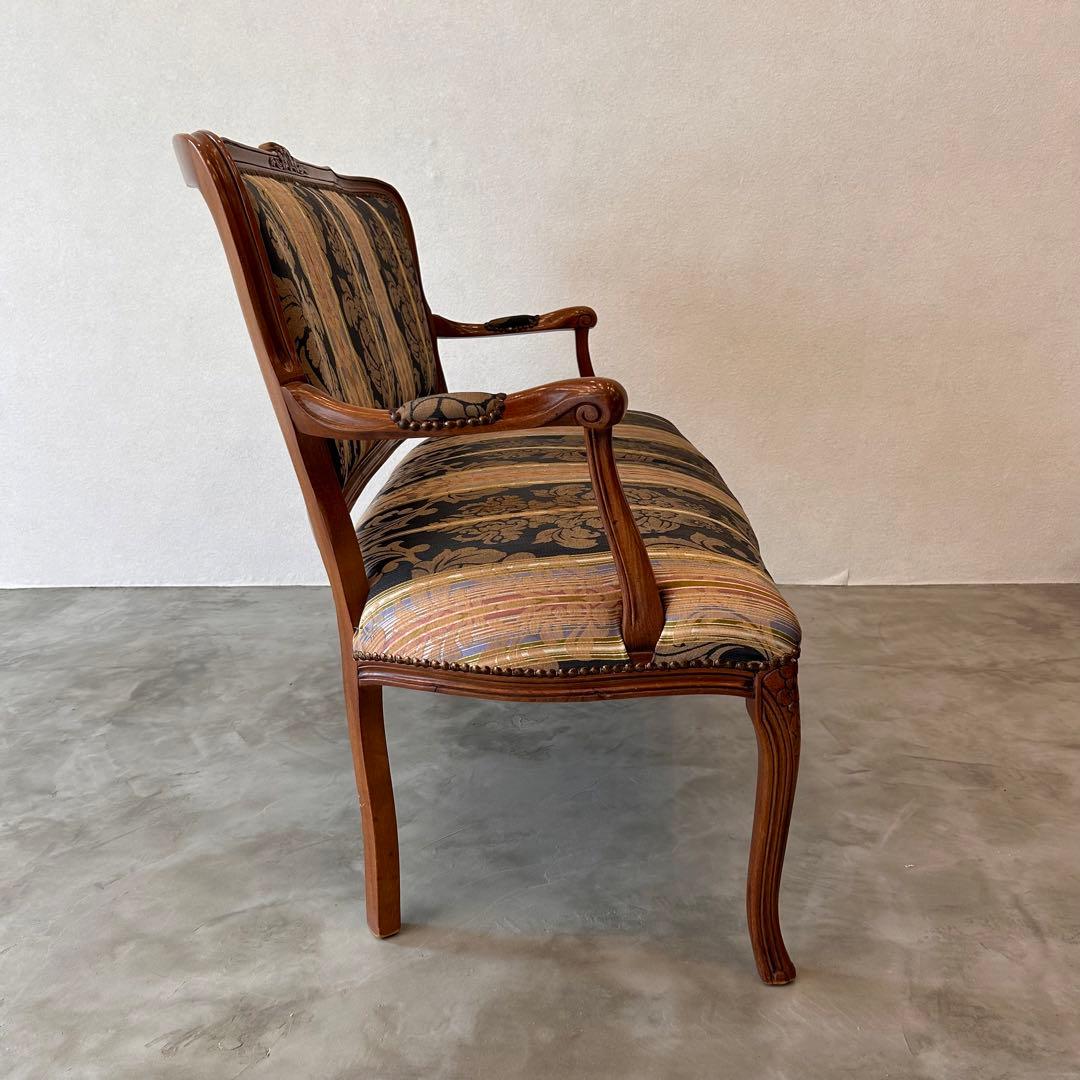 アンティーク家具 イタリア 2人掛けベンチ ラブソファ クラシック ヴィンテージ