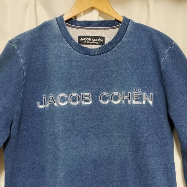 【古着】JACOB COHEN ヤコブコーエンスウェット トレーナー ブルー S
