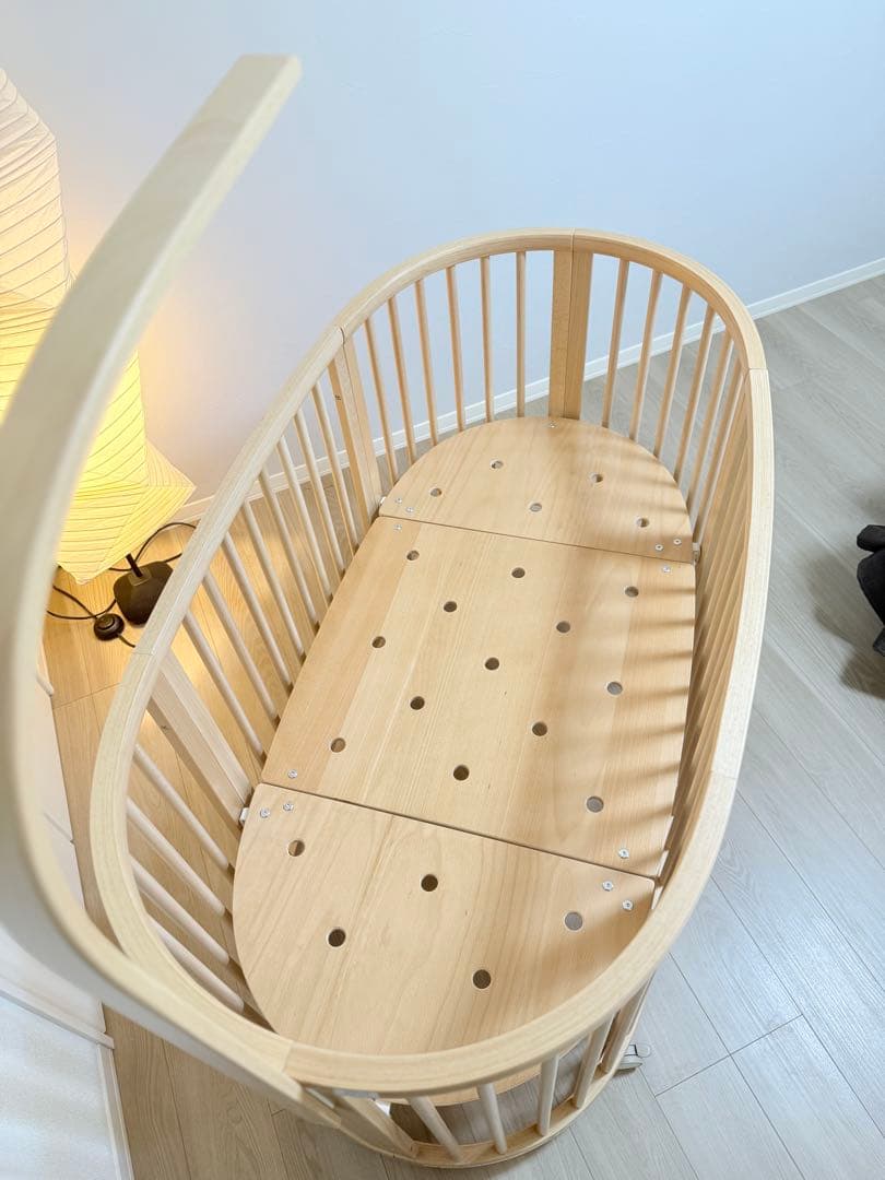 STOKKE スリーピーベビーベッド ナチュラルウッド　美品