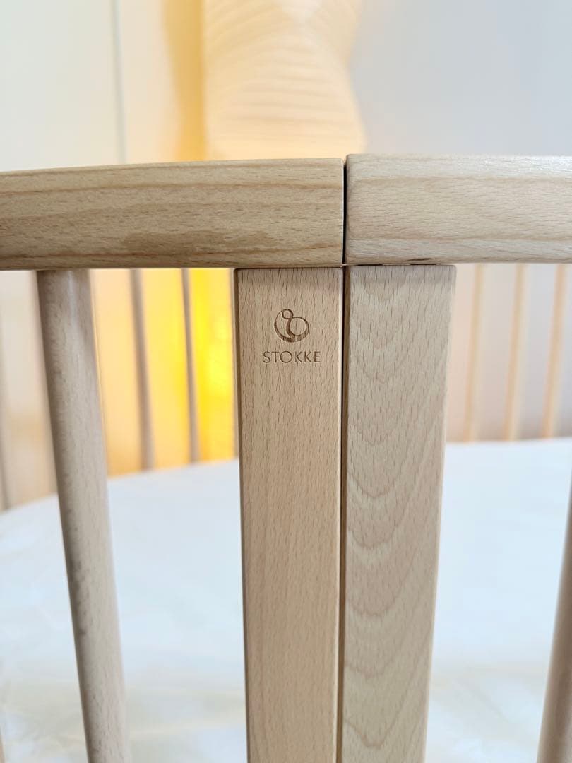 STOKKE スリーピーベビーベッド ナチュラルウッド　美品