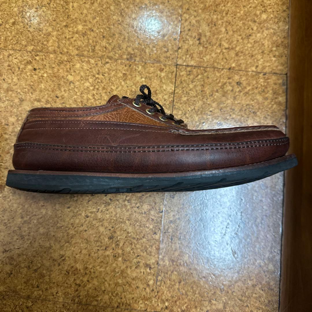 RUSSELLブラウン レザー モカシンシューズ