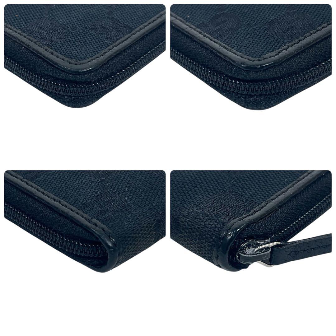 グッチ　ケース　ミニ財布　GGキャンバス　ロゴ　総柄　ラウンドファスナー